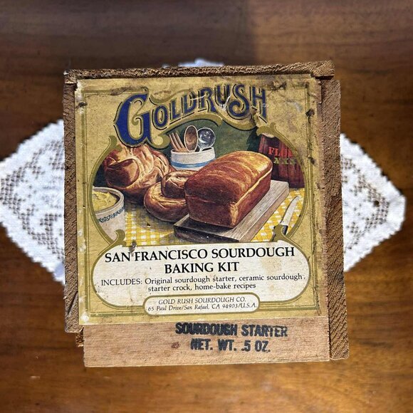 Gold Rush San Francisco Sourdough Starter Stoneware Crock Beginner Box - Picture 6 of 10